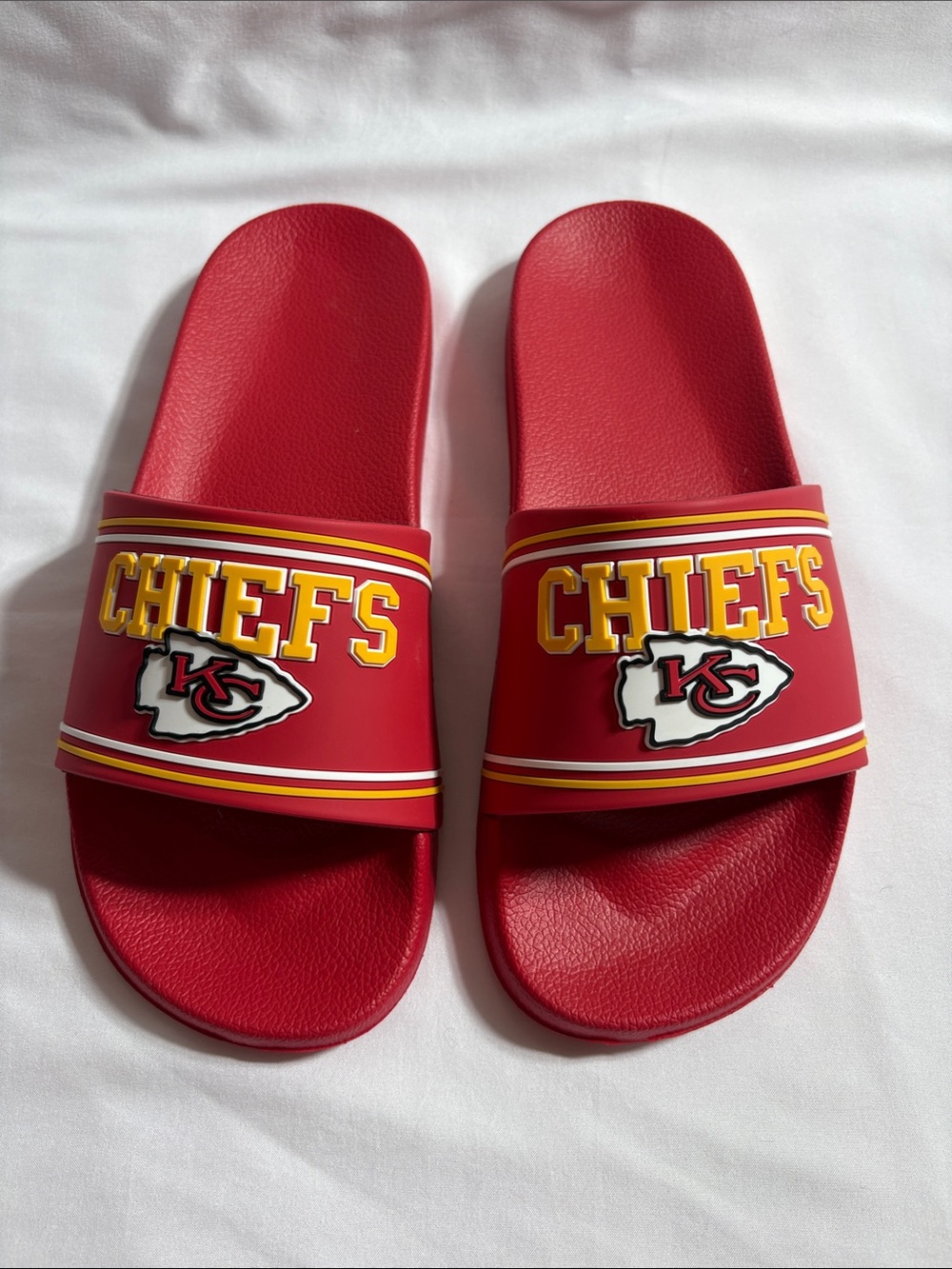 Kansas City Chiefs FOCO Red Slide Sandals